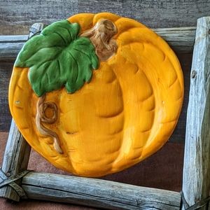 Vintage Benchmark Home Products Ceramic Pumpkin Platter